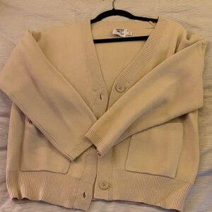 Princess Polly Cream Button-Up Cardigan